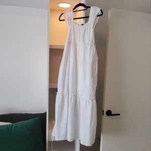 BOGO EVERYTHING $10 White seersucker nap dress